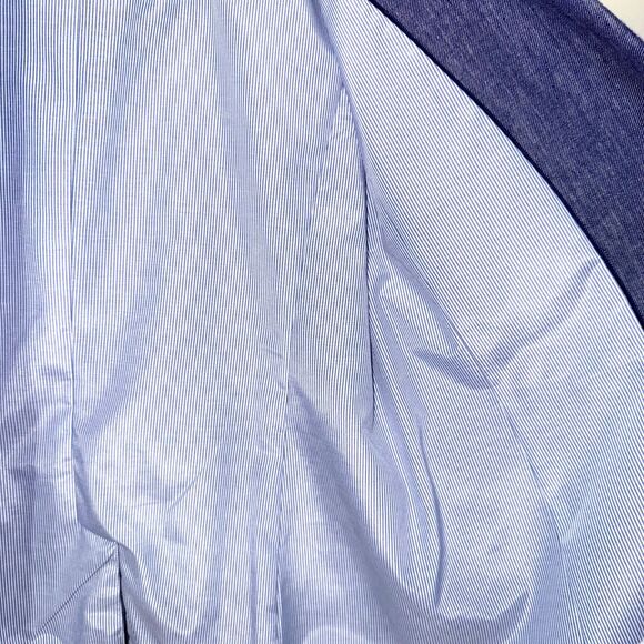 Talbots Denim Double Breasted Blazer - Blue 12P - Picture 6 of 8